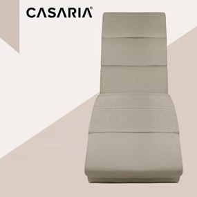 Casaria Leňoška LONDON s masážnou a vyhrievacou funkciou, 186×55×89cm, béžová
