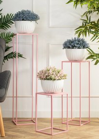 STOJAN NA KVETINÁČ SIMPLE 40X24X24 CM RUŽOVÁ
