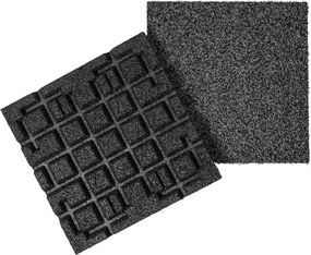 Gumová trávniková dlaždica ASLON 40 x 40 cm, Charcoal Grey
