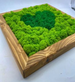 Machový obraz Srdce 25x25 cm