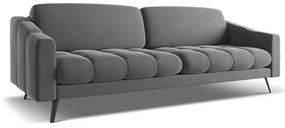 Sivá zamatová pohovka 238 cm Nalu – Makamii