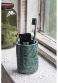 Tmavozelený mramorový téglik na zubné kefky Marble – Mette Ditmer Denmark