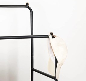 Pojízdný stojan na oblečení Vasagle Rawstone černý/hnědý