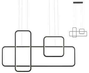 Redo 01-2100 - LED stmievateľný luster na lane THAI LED/86W/230V čierny