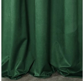 DECOREUM  Jednofarebný zamatový záves 140 cm x 250 cm zelená 100 % polyester 121018