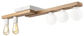 Prisadený luster MATTE 2xE27/15W/230V + 3xG9/5W/230V biela/dub