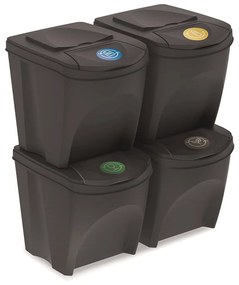 Odpadkový kôš na triedený odpad (4 ks) IKWB25S4 25 l - antracit