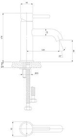 OMNIRES Y1210STCR - Umývadlová batéria Y 17,8 cm lesklý chróm