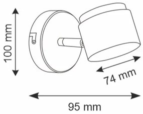 LED Nástenné bodové svietidlo KUBIK LED/4,2W/230V biela