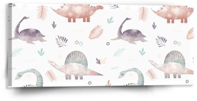 Sablio Obraz Maľované dinosaury - 110x50 cm