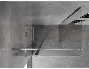 Mexen Mist T, sprchový kút s krídlovými dverami, 95 x 110 cm, 8mm číre sklo, chrómový profil, 8A4T-095-110-01-00