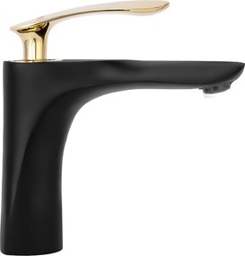 Rea Orbit, umývadlová batéria, čierna matná-zlatá lesklá, REA-B2054
