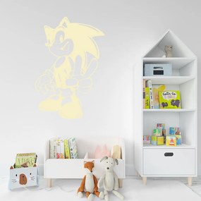 Veselá Stena Samolepka Postava Ježko Sonic Farba: béžová, Veľkosť: 100 x 68 cm