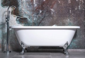 Voľne stojaca akrylátová vaňa k stene REA KORFU 170x77 cm biela
