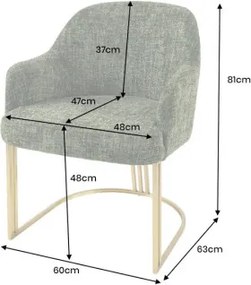 Stolička 45928 Art Living Látka Chenille Zelená  - Komfort-nábytok