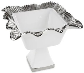 Dekoratívna misa BETSY 02 biela / strieborná