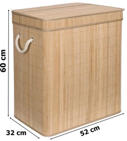 Kôš na bielizeň 2 priehradkový SOREN bambusový