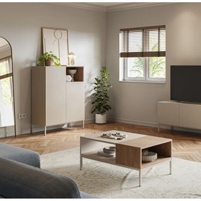 Krémový konferenčný stolík 56x90 cm Cailin – Marckeric
