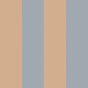 Tapeta pruhy modro béžová 280×50 cm