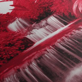 Obraz - Indonézske vodopády v červenej (90x60 cm)