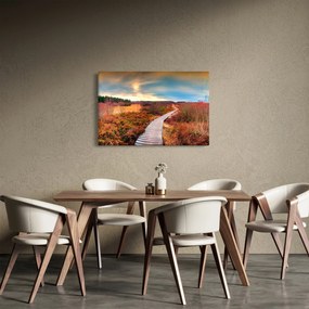 Obraz - Jesenná cesta krajinou (90x60 cm)