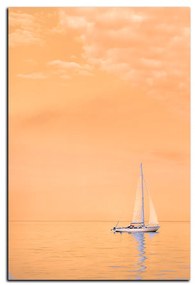 Obraz na plátne - Plachetnica na mori - obdĺžnik 7248FA (75x50 cm)