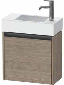 DURAVIT Ketho 2 závesná skrinka pod umývadielko, 1 dvierka, pánty vľavo, 484 x 238 x 440 mm, dub Terra, K25072L35350000