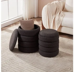 Eglo 424124 - SADA 2x Taburet AMPAHAKA pr. 33,5/40 cm čierna EG424124