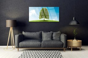 Skleneny obraz Tráva strom pľúca príroda 120x60 cm