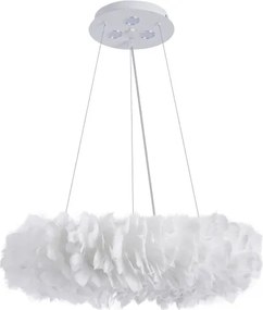 BRILAGI - LED luster na lanku FEATHER 3xE27/40W/230V + 3xLED/3W pr. 50 cm biela