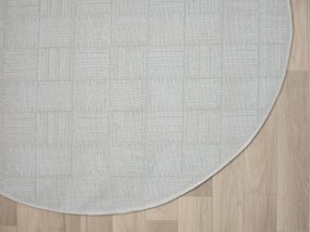 My Flair, Kusový koberec My House CA60038 creme kruh, 120x120 (priemer) kruh, béžová, chodba / predsieň