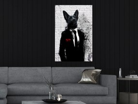 Artgeist Obraz - Businessman Dog (1 Part) Vertical Veľkosť: 40x60, Verzia: Na talianskom plátne