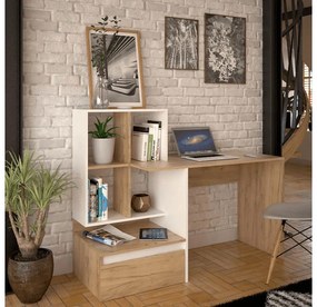 PC stolík Nacio (dub artisan + biela) . Vlastná spoľahlivá doprava až k Vám domov. 1116421