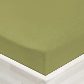 Jersey napínacie prestieradlo JR-020 Olivové 90 x 200 - výška 20 cm