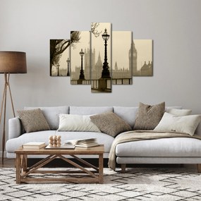 Obraz - Londýn v hmle, Anglicko (150x105 cm)
