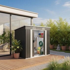 Záhradný domček na náradie L, 196x122x182cm,  antracitová Jurhan