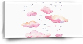 Sablio Obraz Ružové mraky - 110x50 cm