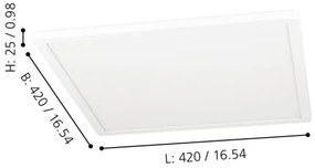 Eglo 900089 - LED RGBW Stmievateľné stropné svietidlo ROVITO-Z LED/16,5W/230V biela
