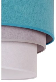 Duolla - Stropné svietidlo TRIO 1xE27/15W/230V pr. 45 cm tyrkysová/šedá/biela
