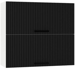 Skrinka do kuchyne Kate w80grf/2 čierny hrášok