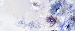 Obraz - Kvety, textúrovaná maľba (120x50 cm)