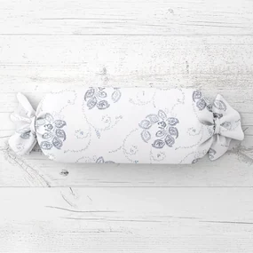 Biante Vankúš valec bonbon Sandra SA-090 Modré popínavé kvety na bielom 15x60 cm