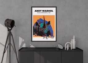 Plagát Black Rhinoceros | Andy Warhol