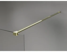 Mexen Kioto-X, sprchová zástena 140 x 200 cm, 10mm číre sklo, zlatý lesklý profil, 800-140-101-50-00-X