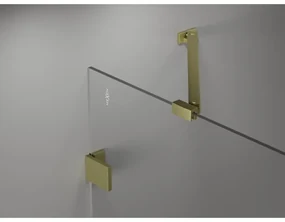 Mexen Lunar Duo, výklopný sprchový kút 100 x 90 cm, 8mm číre sklo, zlatý matný profil, 834-100L-090P-55-00