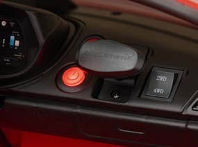 Ramiz McLaren Artur batéria pre deti Červená + pohon 4x4 + diaľkové ovládanie + pomalý štart + EVA + LED Audio