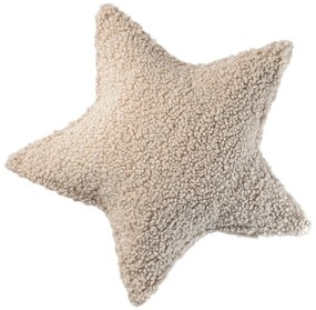 Svetlohnedý detský pohovkový vankúš z textílie buklé Star – Wigiwama