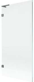 Mexen, Mexen Lunar L 1-krídlová vaňová zástena 90 x 150 cm, transparentná, pištoľový kov - 897L-090-000-95-00