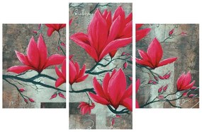 Obraz červených kvetov (90x60 cm)