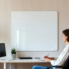 Toptabule.sk  Bezrámová magnetická tabuľa BIELA 100x40 cm